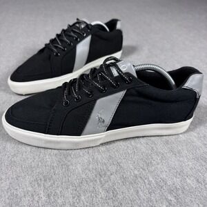 POLO RALPH‎ LAUREN Sneaker Black Canvas Mens Size 10 Shoes